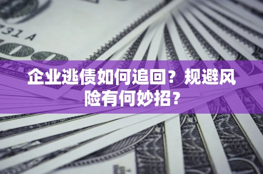 武汉企业逃债如何追回？规避风险有何妙招？