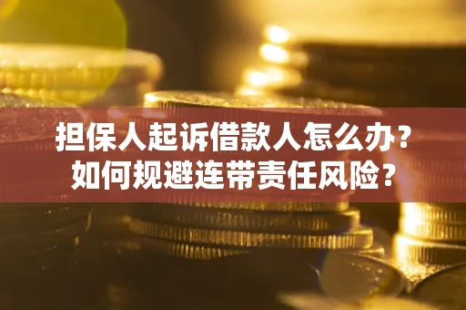 武汉担保人起诉借款人怎么办？如何规避连带责任风险？