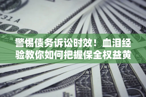 武汉警惕债务诉讼时效！血泪经验教你如何把握保全权益黄金期