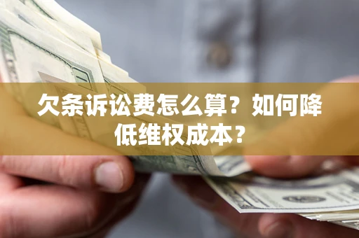 武汉欠条诉讼费怎么算？如何降低维权成本？