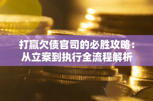 武汉打赢欠债官司的必胜攻略：从立案到执行全流程解析